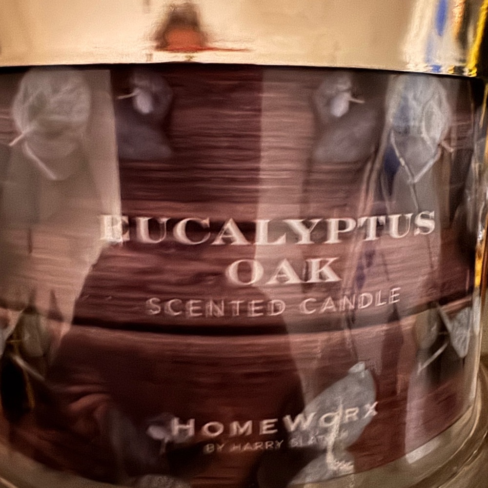 HomeWorx Eucalyptus Oak Candle - Rich Brown